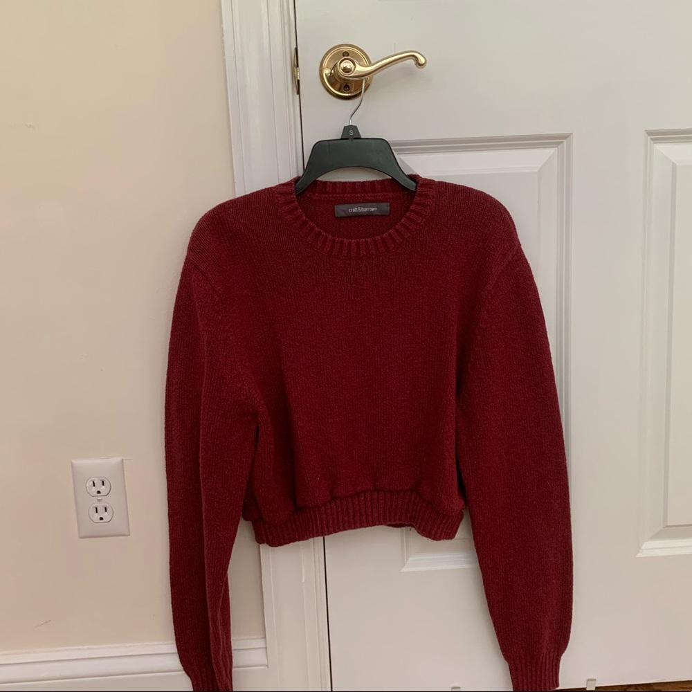 Cropped knit sweater